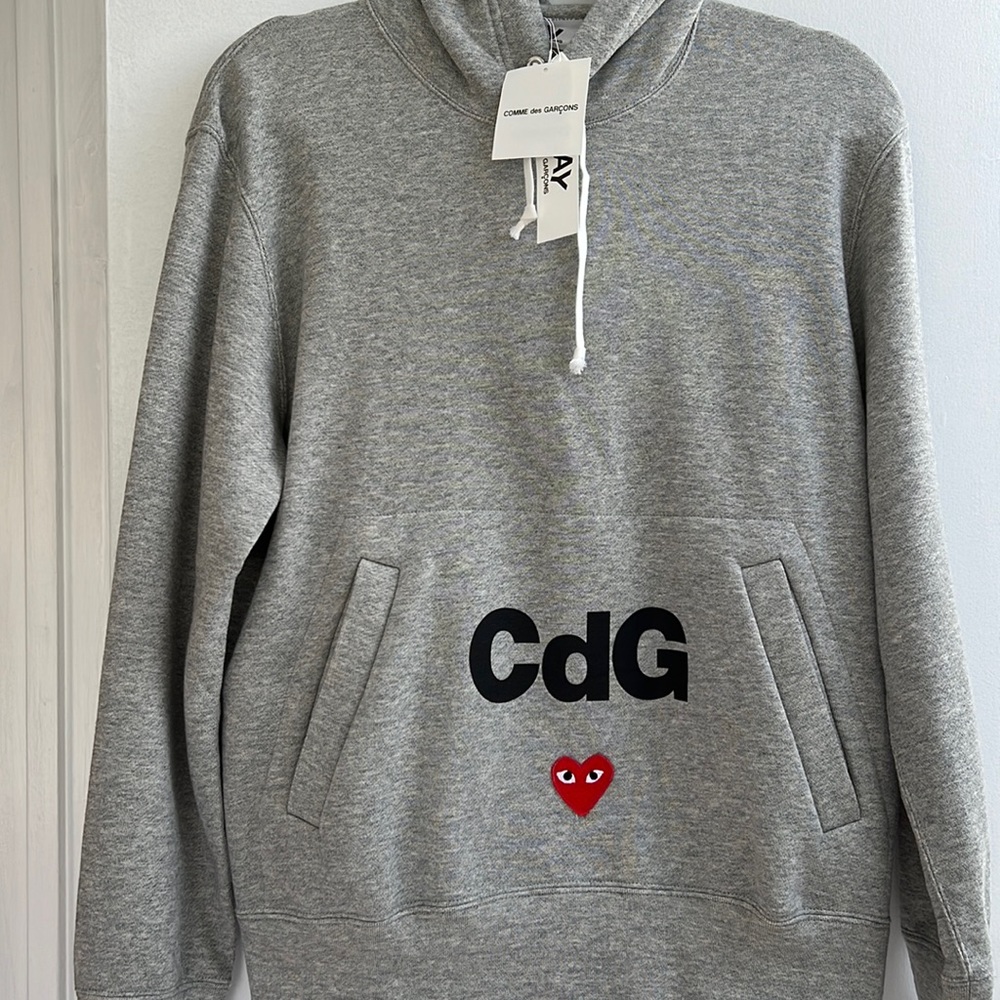 🆕 Comme des Garçons PLAY Grey Hoodie